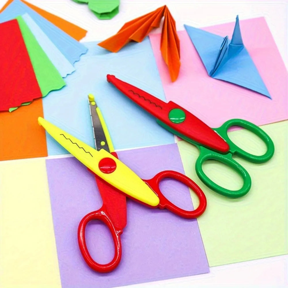 6-Piece Decorative Scissors Set – 5″ Safe Craft Scissors for Scrapbooking & DIY Projects