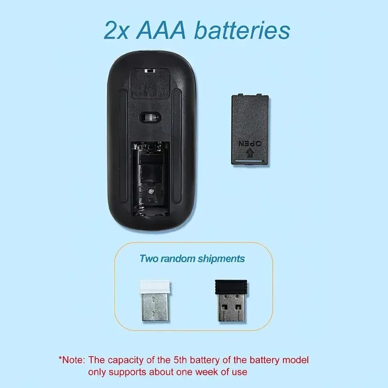 Rechargeable Wireless RGB Mouse – Ergonomic Silent Click USB Mouse with Backlit Design for Laptop & Computer