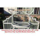 Large Stylish Dome-Top Bird Cage – Durable Wrought Iron Parrot & Finch Cage with Stand for Macaws, Cockatoos & Medium Birds