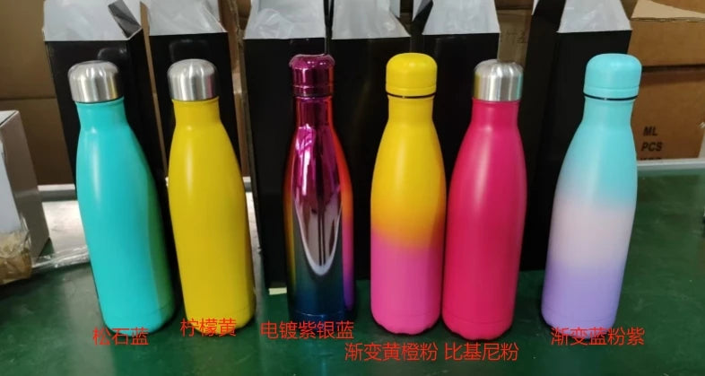 Double-Wall Stainless Steel Sport Water Bottle 500 ml – Leak-Proof, Hot & Cold Insulated