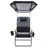 Selkirk Oversized Heavy-Duty Folding Camping Chair – MaxShade Canopy, XXL Comfort