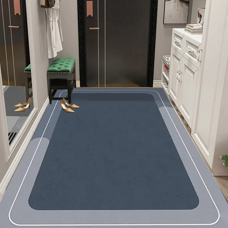 Extra Large Entrance Foyer Carpet Mat – Diatomaceous Earth Absorbent, Quick-Dry & Anti-Slip Rug for Bathroom, Kitchen & Hallway