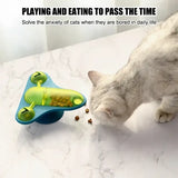 “Rotating Flying Chair Interactive Cat Teaser Toy – Spinning Small Aircraft Design with Treat Dispenser”