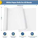 White Wrapping & Craft Paper Roll – 17.5×456 cm Art, Poster & Bulletin Board Paper