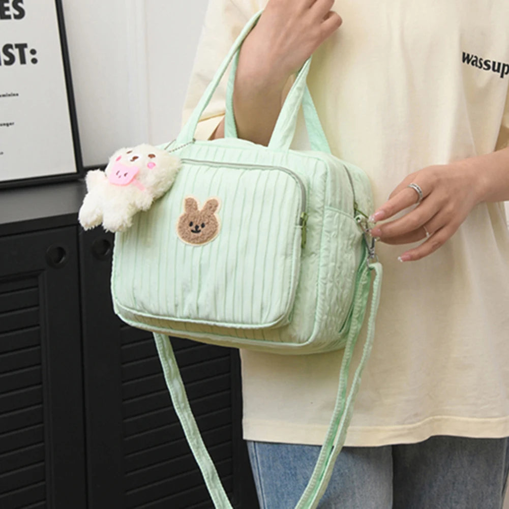 Cute Cartoon Baby Diaper Bag with Pendant – Large Capacity Multifunction Mommy Travel Bag & Organizer