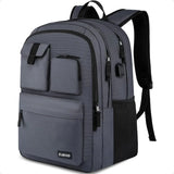 Unisex 15.6" Laptop Backpack – School Bookbag for Teen Boys & Girls | USB Charging Student Daypack