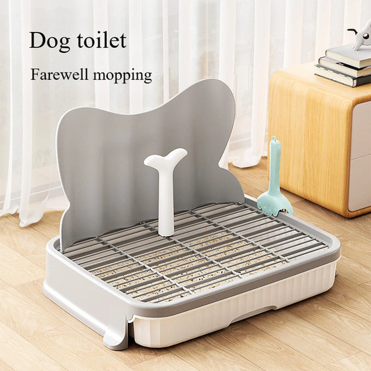 Detachable Dog Toilet with Leak-Proof Tray – Non-Slip Grille Potty Pad with Simulated Catheter for Small & Medium Dogs