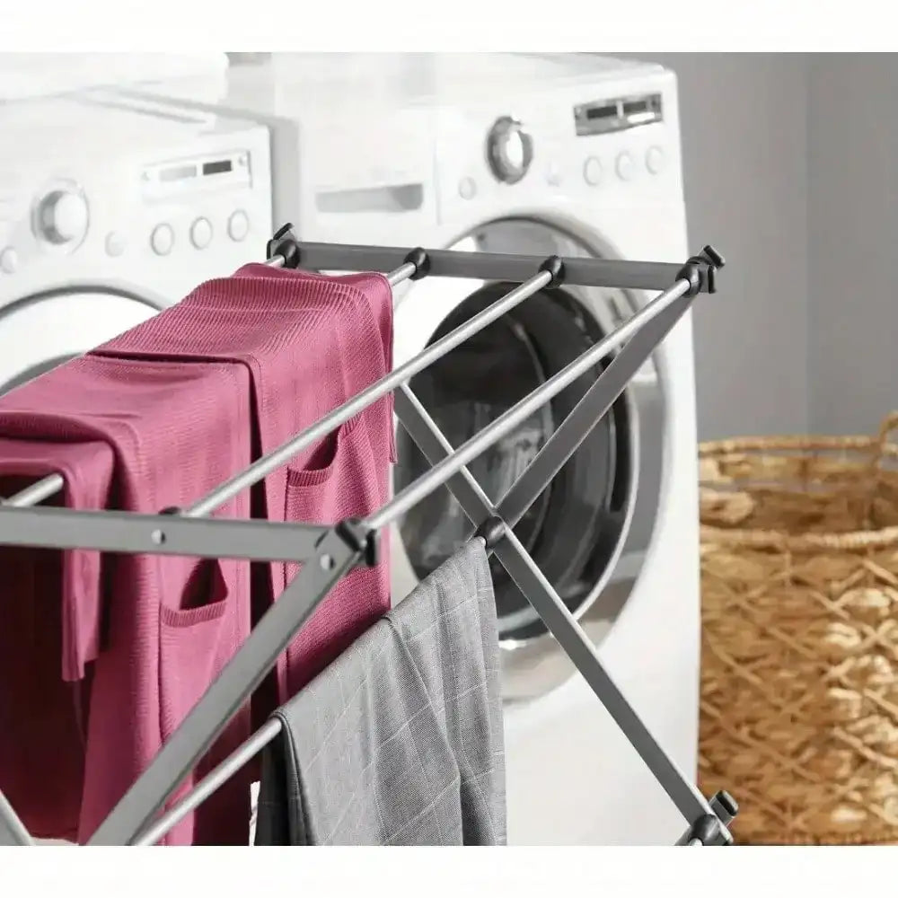 Oversized Collapsible Steel Laundry Drying Rack – Portable & Foldable Easy-Store Solution