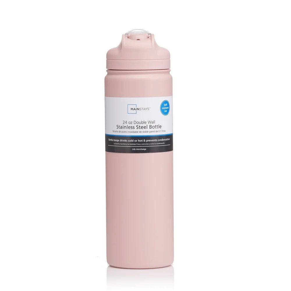 24oz Insulated Stainless Steel Water Bottle with Flip-Top Lid – BPA-Free Leak-Proof Design