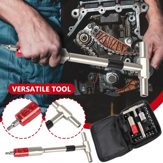 24-Piece Home & Professional Tool Kit – Integrated Torque Drive & Precision Wrench for Repairs 🛠️🔧