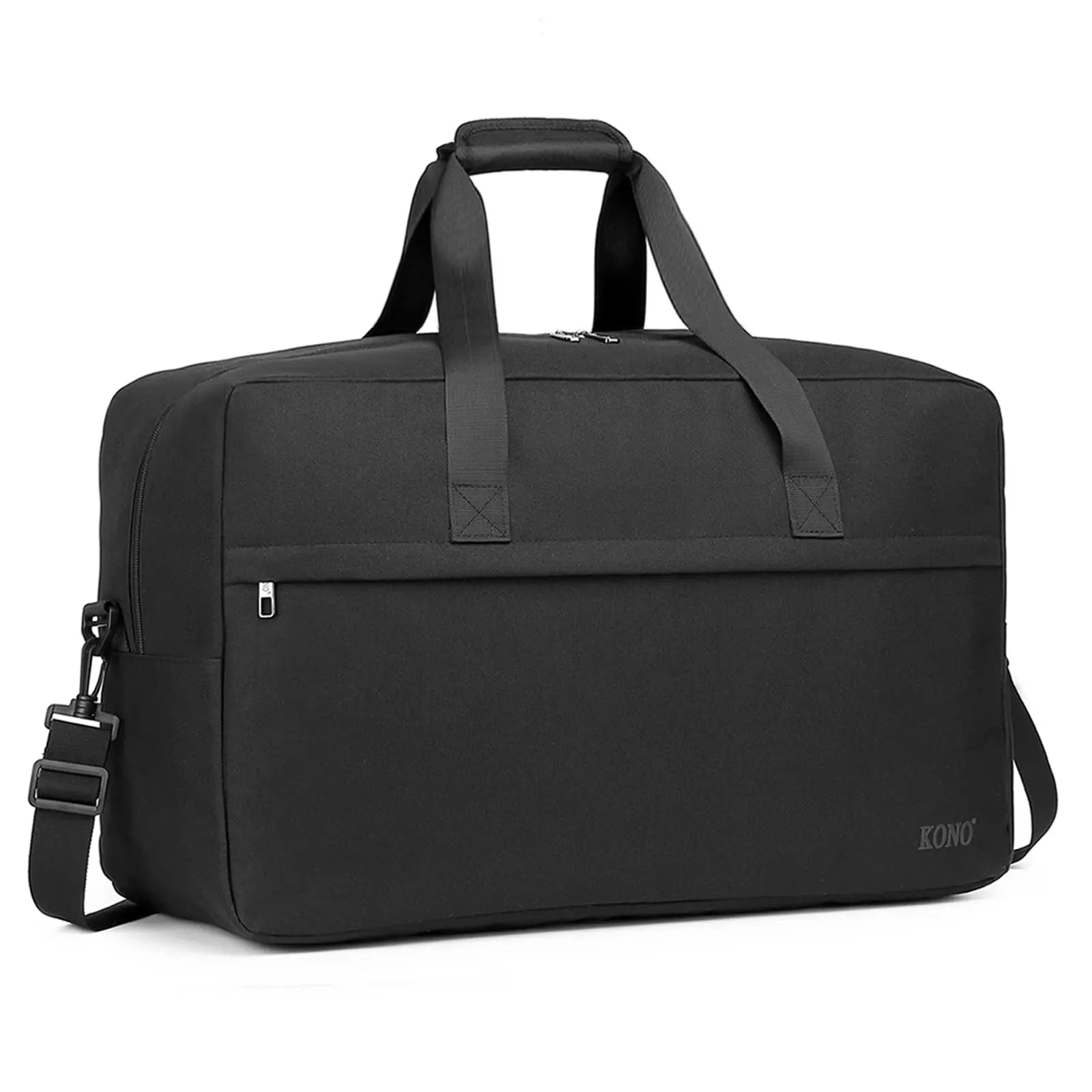 KONO 55×35×25 cm Carry-On Duffel Bag – 48 L Large-Capacity Travel Holdall with Wheels & Telescopic Handle (Unisex)