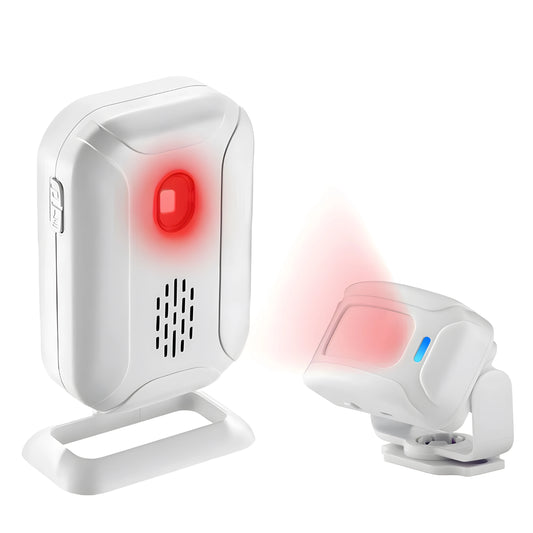 36-Ringtones Wireless Welcome Chime – PIR Motion Sensor Entry Alert System for Shops, Stores & Home Security