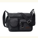 Men’s Canvas Messenger Bag – Casual Travel Shoulder Bag with Multi-Pocket & Adjustable Strap