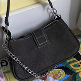 Women Y2K Star Denim Under-Arm Tote Bag – Large Capacity Cool Style Shoulder Purse for Commuting