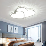 Modern Heart-Shaped Crystal LED Ceiling Light – Flush Mount Lamp for Kids’ Room, Bedroom & Living Room