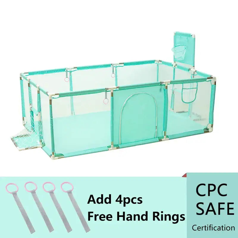 Rectangle Baby Playpen for Indoor Use – Safe Play Yard for 6-36 Months