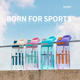 Cute Korean Style Water Bottle with Straw & Handle – BPA-Free 450ml Portable Drink Bottle for Girls