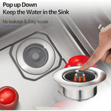 3-in-1 Kitchen Sink Drain Strainer & Plug Set – Food Collector + Trap for US Standard Sinks
