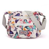 Women’s Multi-Pocket Floral Crossbody Bag – Waterproof Shoulder Messenger Handbag for Shopping & Daily Use