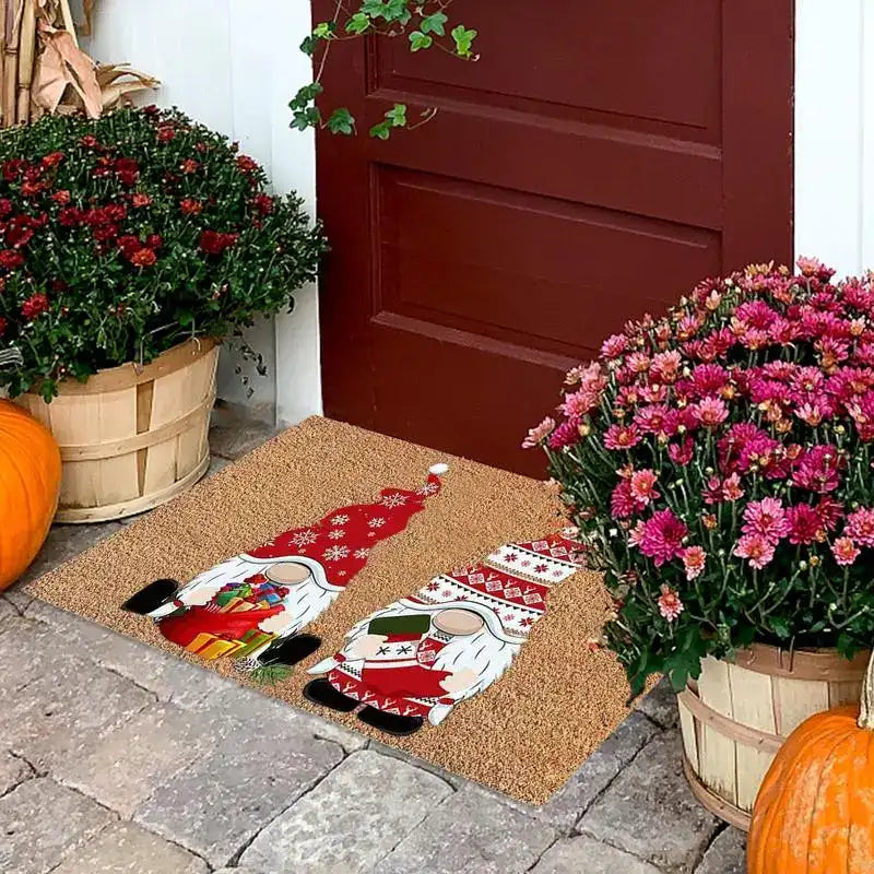 Colorful Christmas Welcome Mat – Fun Outside Entrance Doormat Rug for Home Decor 🎄✨