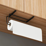 Perforation-Free Wall-Mounted Paper Towel Rack – Adhesive Plastic Roll Holder for Kitchen & Bathroom