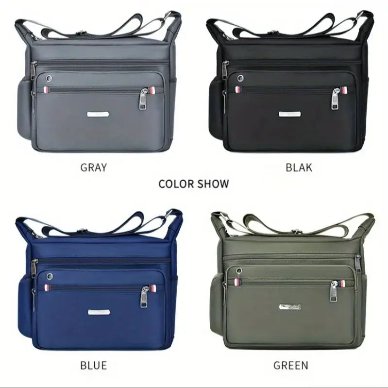 Men’s Oxford Cloth Crossbody Sling Bag – Large-Capacity Lightweight Shoulder Travel Bag for Daily Versatile Use