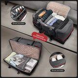 30″ Rolling Duffel Bag with Wheels & Telescopic Handle – Drop-Bottom Travel Handbag/Luggage Bag for Men & Women