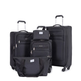 5-Piece Expandable Softside Luggage Set – Lightweight Travel Spinner Cases + Duffel Bag