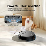 Wi-Fi App-Controlled Robot Vacuum – 3600 Pa Strong Suction, Auto-Docking & Smart Navigation