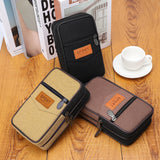 Men’s Outdoor Sports Waist Bag – Multi-Pocket Canvas Coin Pouch & Zipper Change Purse