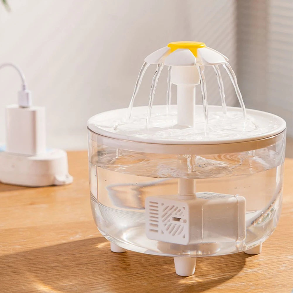 1200ml Automatic Cat Water Fountain – USB Electric Silent Pet Drinking Bowl with Filter