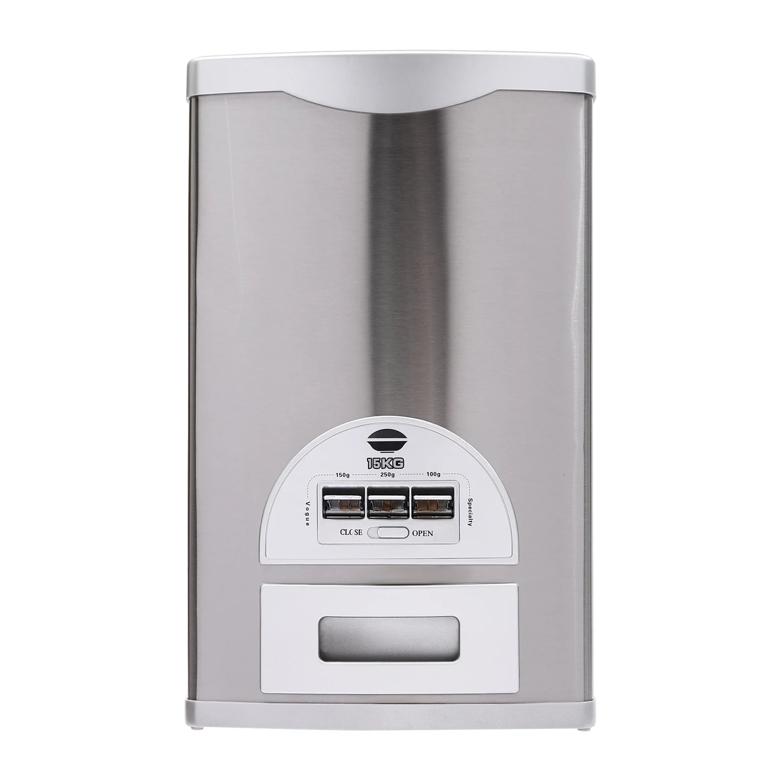Stainless Steel Rice Storage Container & Dispenser – Large Capacity Grain Keeper (30.5 × 22 × 50 cm)