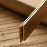 Vintage Brass Straight Ruler – Metal Triangle & Protractor Measuring Tool for Students & Creatives