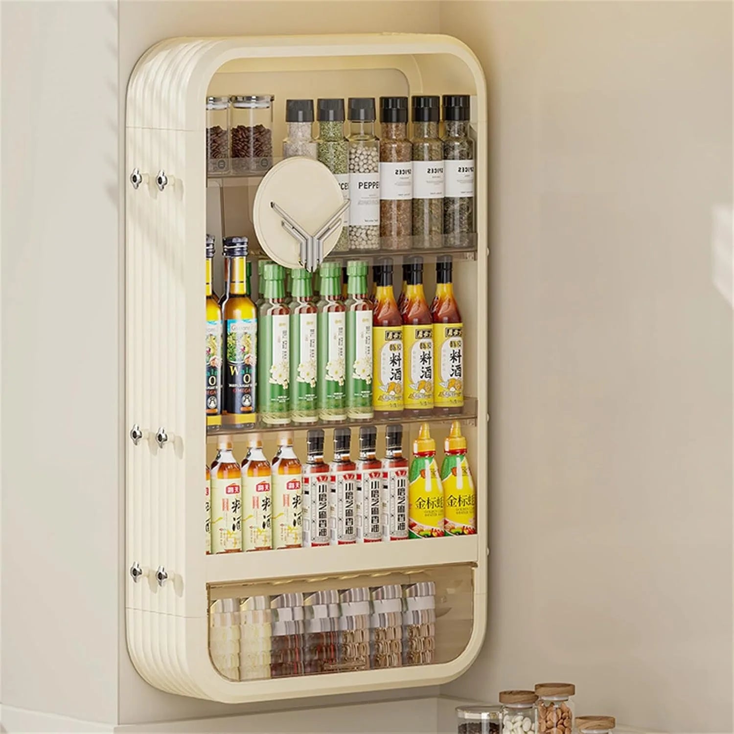 Wall-Mount Makeup Organizer Adhesive Shelf – No-Drill Bathroom & Vanity Storage