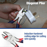 WORKPRO 7-Piece Pliers Set – Groove Joint, Long Nose, Slip Joint, Linesman & Diagonal Pliers for DIY / Home Use