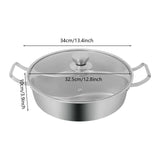 304 Stainless Steel Double-Flavor Hot Pot – Tempered Glass Lid, 5 L / 7 L Capacity