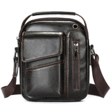 WESTAL Crazy Horse Leather Men’s Shoulder Bag – Vintage Crossbody Messenger Bag with USB Charging Port