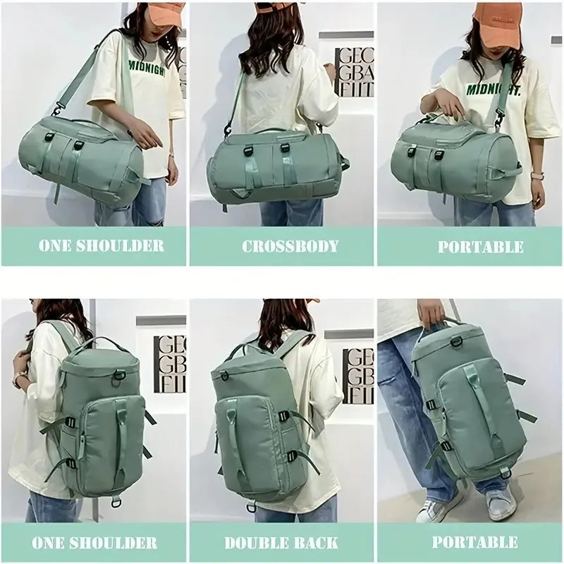 Women’s Large-Capacity Travel Duffel Bag – Waterproof Oxford Carry-On Tote with Shoulder Strap | Multi-Use Storage Handbag