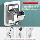 Adjustable ABS Shower Head Holder – Self-Adhesive Wall Mount Bracket for Handheld
