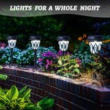 10-Pack Solar Powered Tube Lights – Decorative Garden & Lawn Lamps | Light & Shadow Landscape Lighting for Courtyard & Pathways