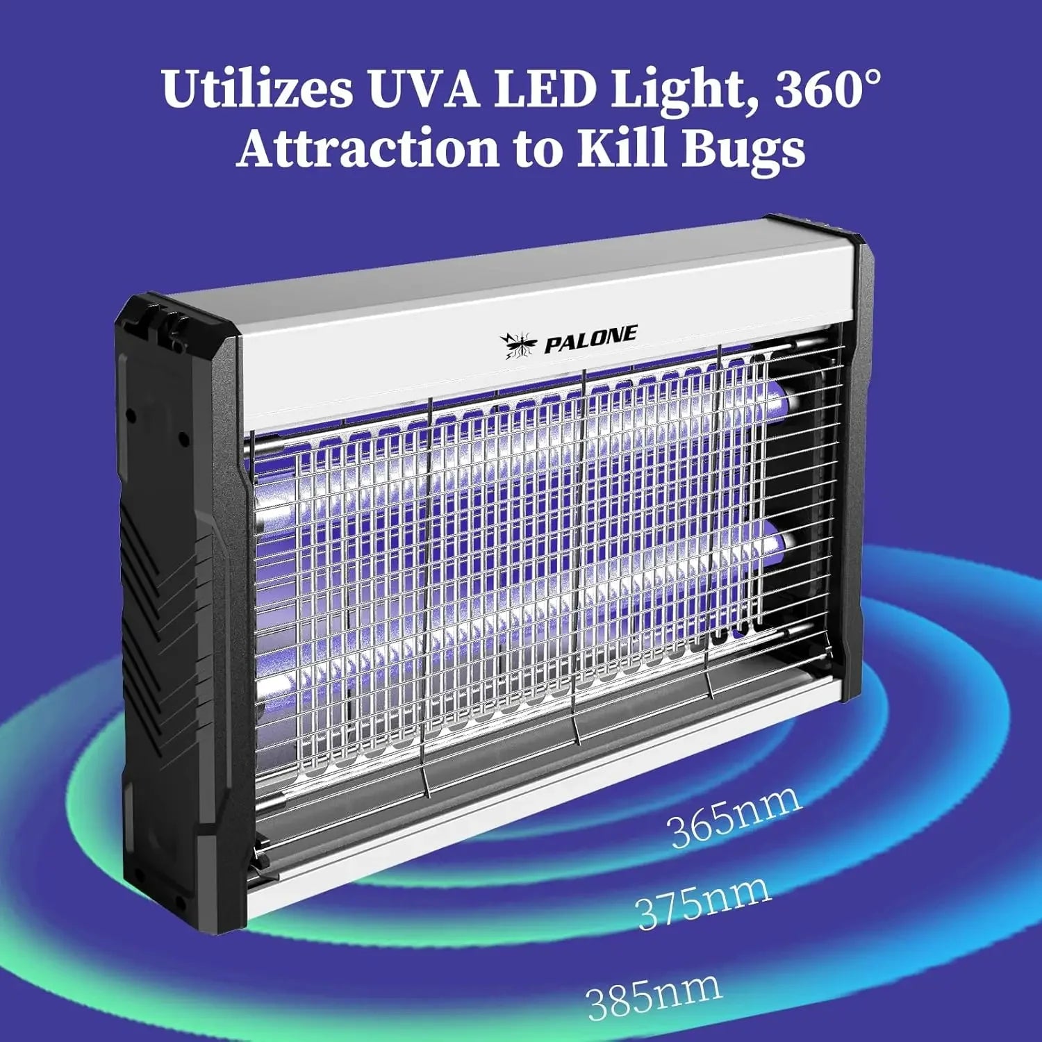 3200 V Electric Bug Zapper – Indoor Mosquito & Insect Killer with Hanging Chain & Removable Tray