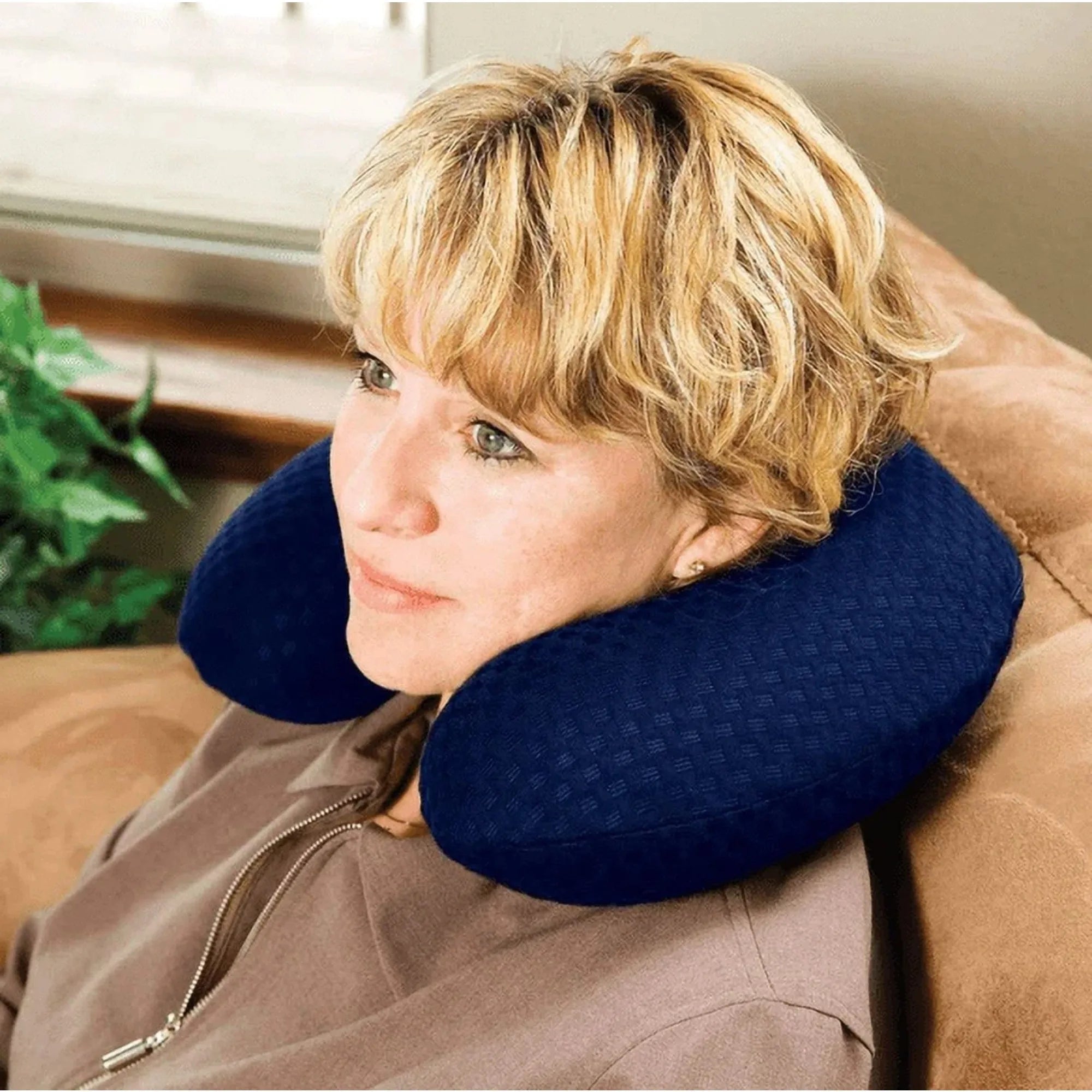 “ Ergonomic memory foam travel pillow – lightweight 0.9 lbs neck support cushion to relieve pain & improve sleep ”