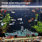 AquaFort Warship Wreck Aquarium Ornament – Realistic Shipwreck Cave Decoration for Fish Tanks