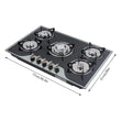 “30″ Stainless Steel 5-Burner Gas Cooktop – Dual Fuel NG/LPG Stove”