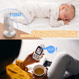 Boifun 480P Baby Monitor Camera – Video Baby Phone with Night Vision, VOX Mode, Two-Way Talk, Temperature Sensor & Rechargeable Battery