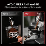 “MHW-3BOMBER Magnetic Coffee Dosing Ring – 53–58mm Espresso Portafilter Funnel Barista Tool for Precise Brewing”