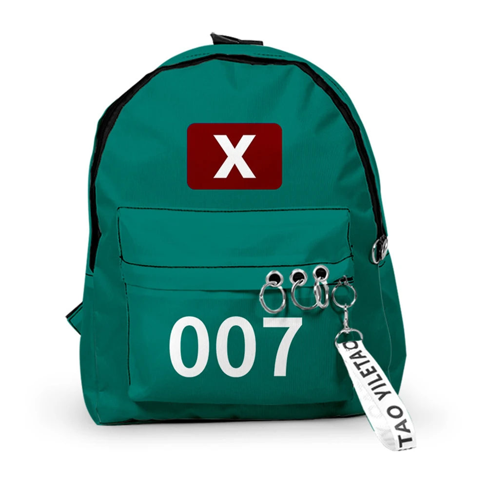 Korea Game Season 2 Cosplay Backpack Package – Unisex Large Capacity Student School Shoulder Bag