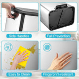 Dual Trash Can – Stainless Steel 2 × 4 Gallon (2 × 15L) Garbage & Recycling Bin with Pedal, Inner Buckets & Soft-Close Lid