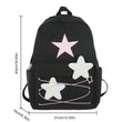 Korean Y2K Star Aesthetic Backpack for Women – Large Capacity Multi-Pocket School, Travel & Daily Use Bag