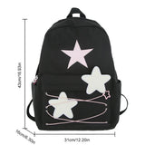 Korean Y2K Star Aesthetic Backpack for Women – Large Capacity Multi-Pocket School, Travel & Daily Use Bag